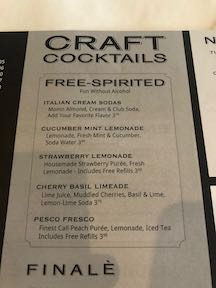 alcohol free menu