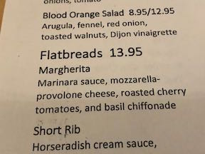 wine menu