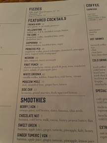 cocktail menu