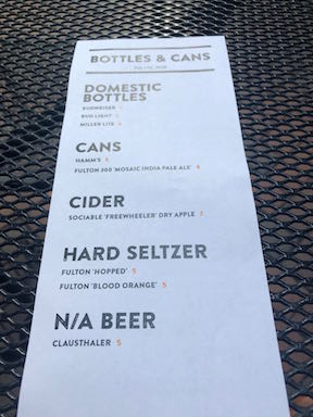 Beer Menu