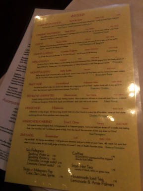 wine list