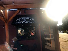 Entrance to Element Wood Fired Pizza Minneapolis