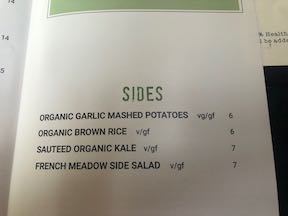 Sides Menu