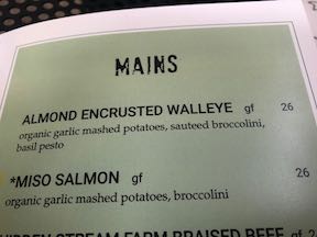 Walleye Menu