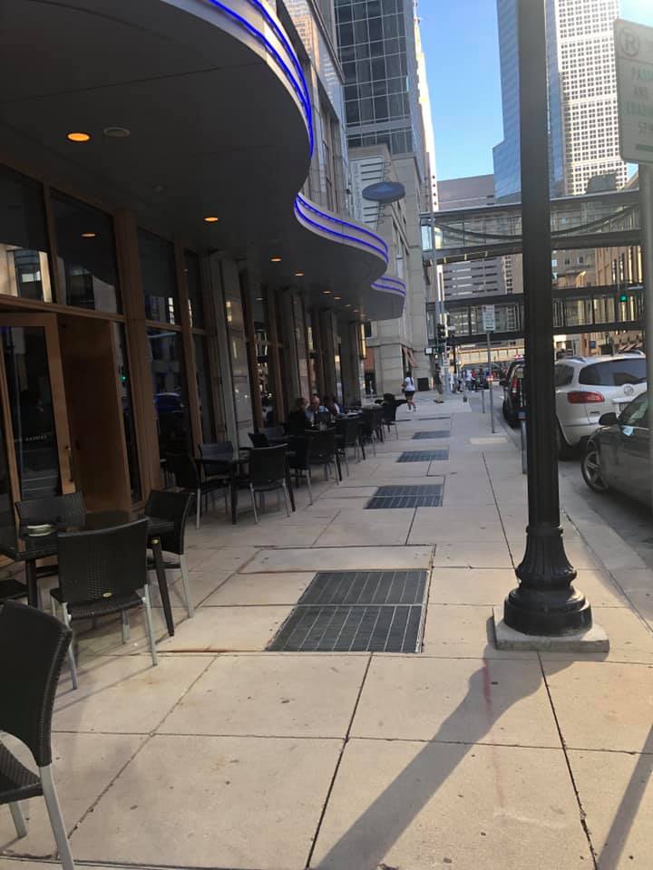 Outside Oceanaire restaurant Mpls MN