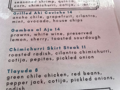 skirt steak menu