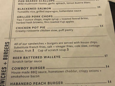 Fish Menu