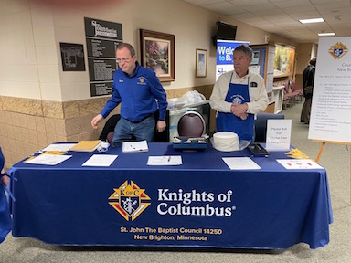 Knights of Columbus table