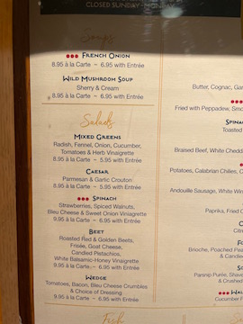 salad menu